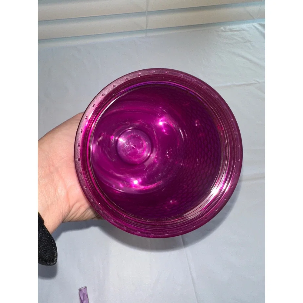 Starbucks Sangria Purple Studded Venti Tumbler‎ 24oz Cold Cup Honeycomb Grid
